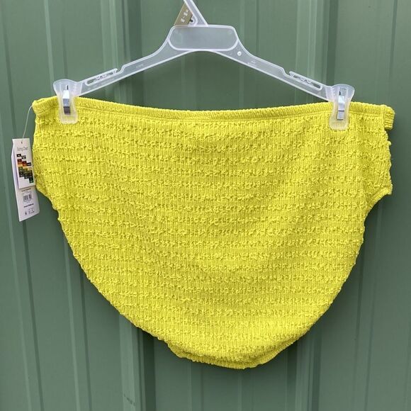 Women's Crinkle Bikini Bottoms with Bead Accents Swimsuit Bathing Suit Size 1X - Picture 4 of 8